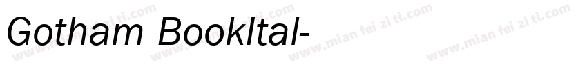 Gotham BookItal字体转换